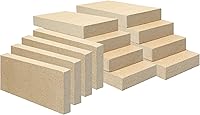 dndsim 12PCS Fire Bricks for Wood Stove & Fireplace - 9" x 4-1/2" x 1-1/4" 2200°F Heat Resistant Replacement Firebricks