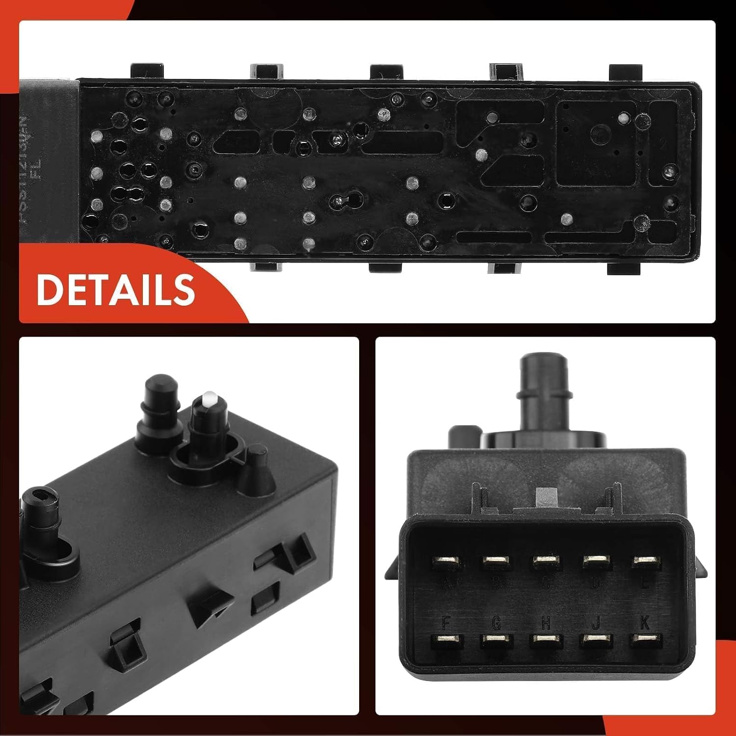 A-Premium Power Seat Adjuster Switch Compatible with Chevy Silverado 1500, Avalanche, Tahoe & Buick Allure, Lucerne & Cadillac CTS, Escalade & GMC Sierra 1500, Yukon & Hummer H2, Front Right Passenger