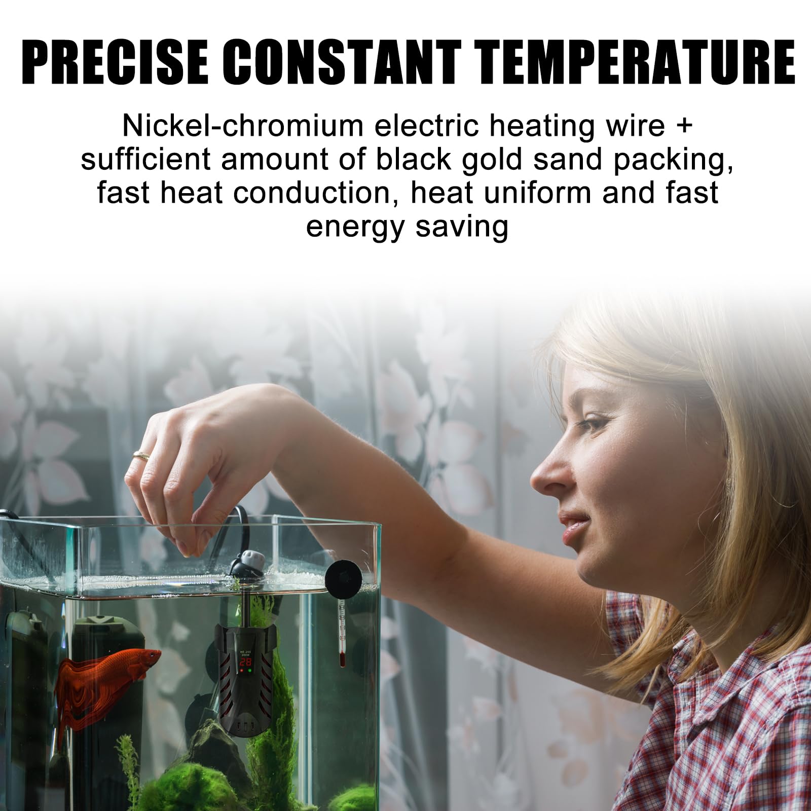 200W Aquarium Heizung, Digital Aquarium Heizstab Aquarien