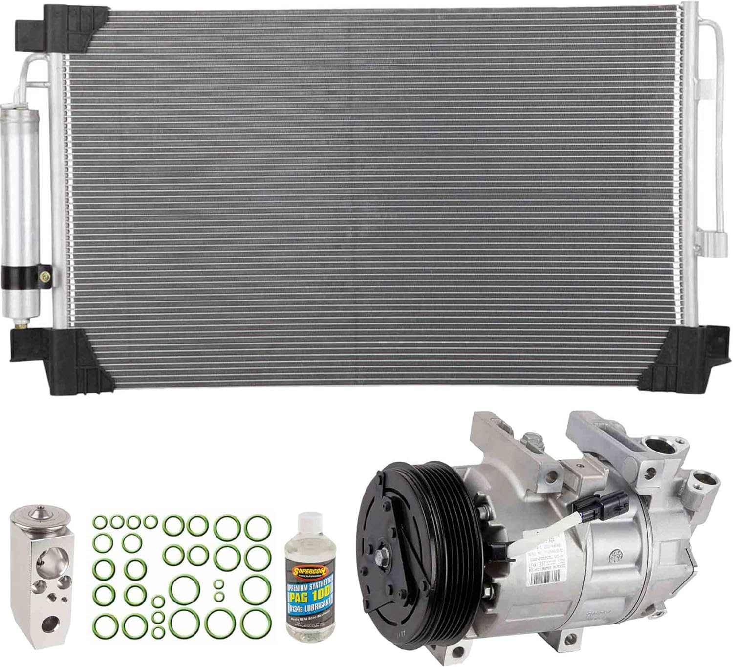 A/C Kit w/AC Compressor Condenser & Drier For Nissan Altima 2.5 2.5S 2.5SR 2013 2014 2015 2016 4-Door - BuyAutoParts 61-94117R6 New