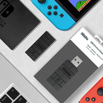 8Bitdo Adapter Switch Controller Adapter 2 USB Wireless for Windows, Mac & Raspberry Pi, Compatible with Xbox Series X & S, PS5/PS4/PS3 Controllers
