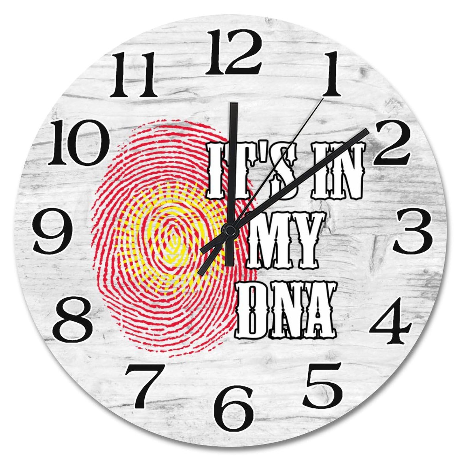 Horloge murale Kirghizistan ronde 30 cm et déco rustique vintage de salon