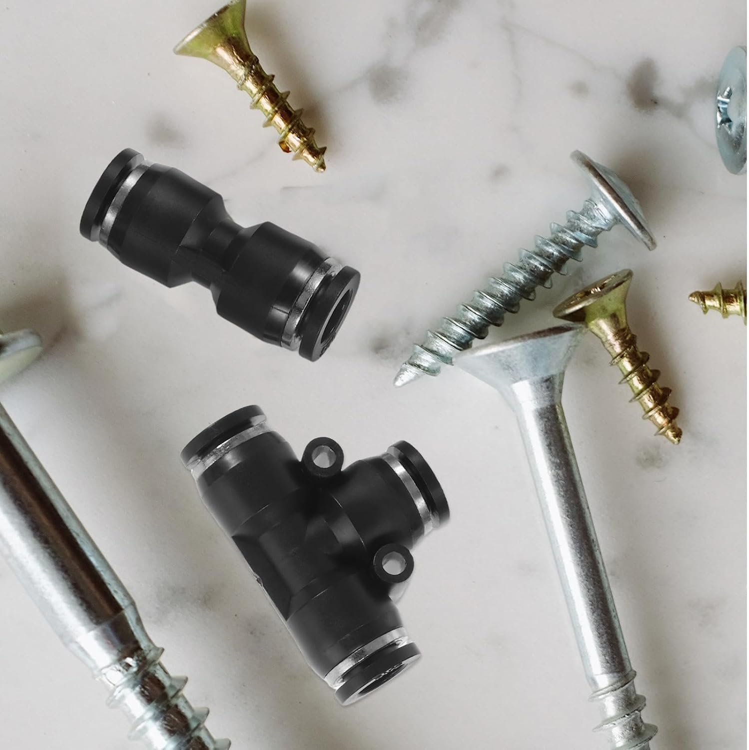 Mm Pneumatic Hose Fittings Quick Connect Air Compressor Tube Connector with 3/8 Inch Npt Male Thread, Nickel Plated Copper and Plastic Material for Laboratory and Industrial