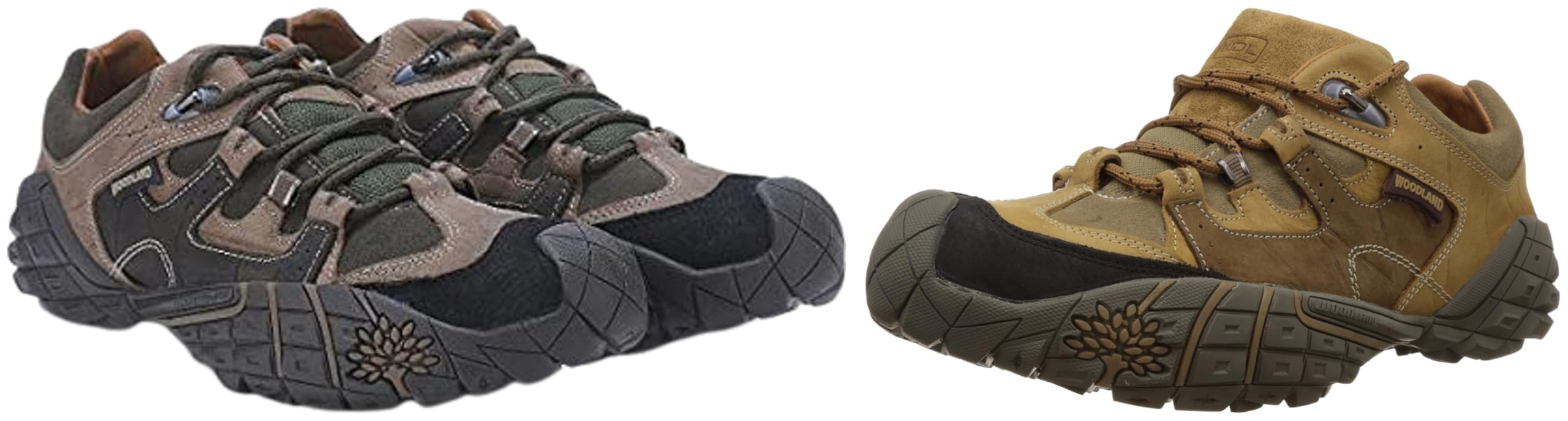 woodland Men's Tobacco Leather Sneakers - 8 UK/India (42 EU) Men's Green Leather Boat Shoes - 8 UK/India (42 EU)-picture-28
