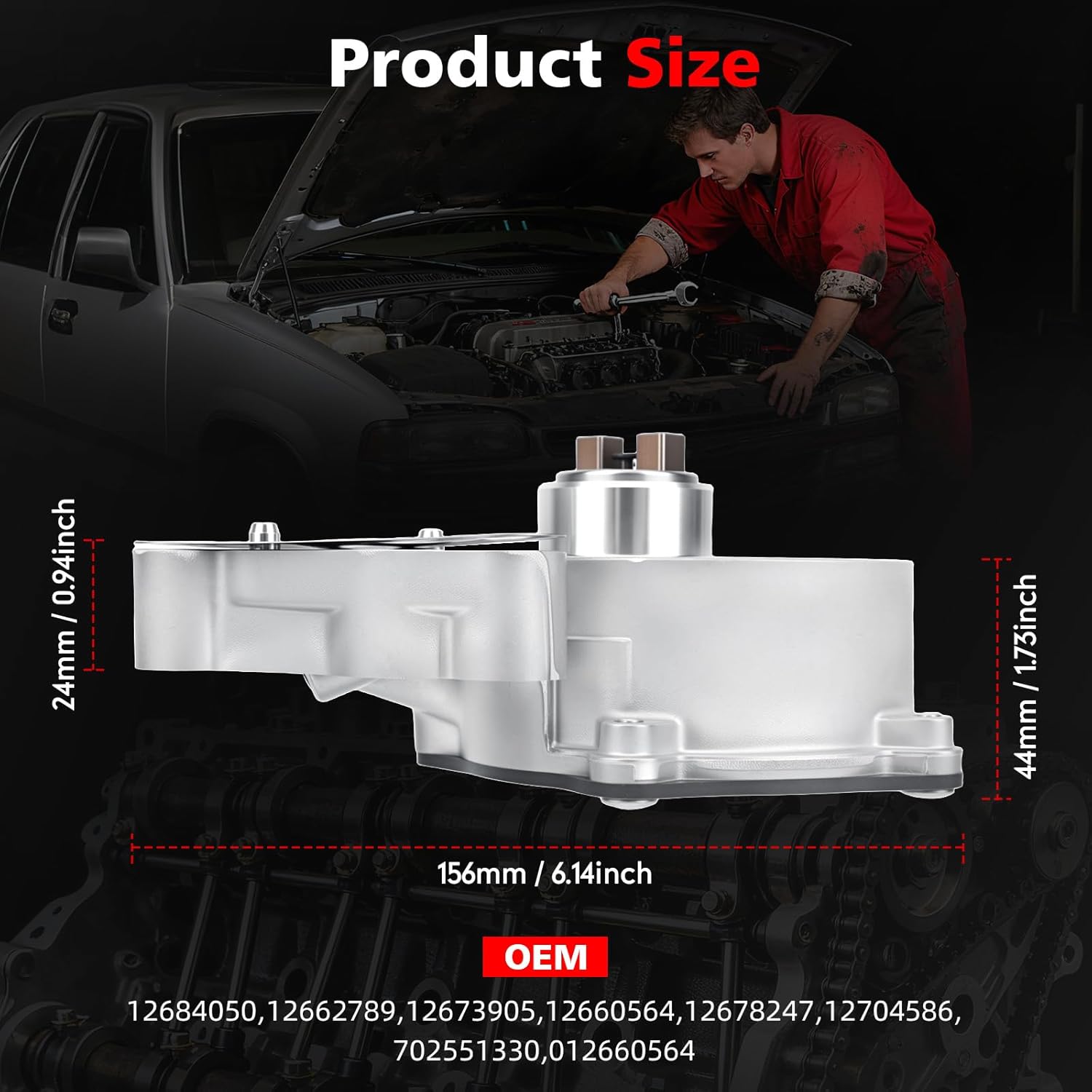 12684050 Brake Vacuum Pump Fit For 2016-2022 Chevy Cruze Malibu Equinox Spark Trax, GMC Terrain, Buick Encore 1.4L/1.5L, Replaces VCP184 12662789 702551330