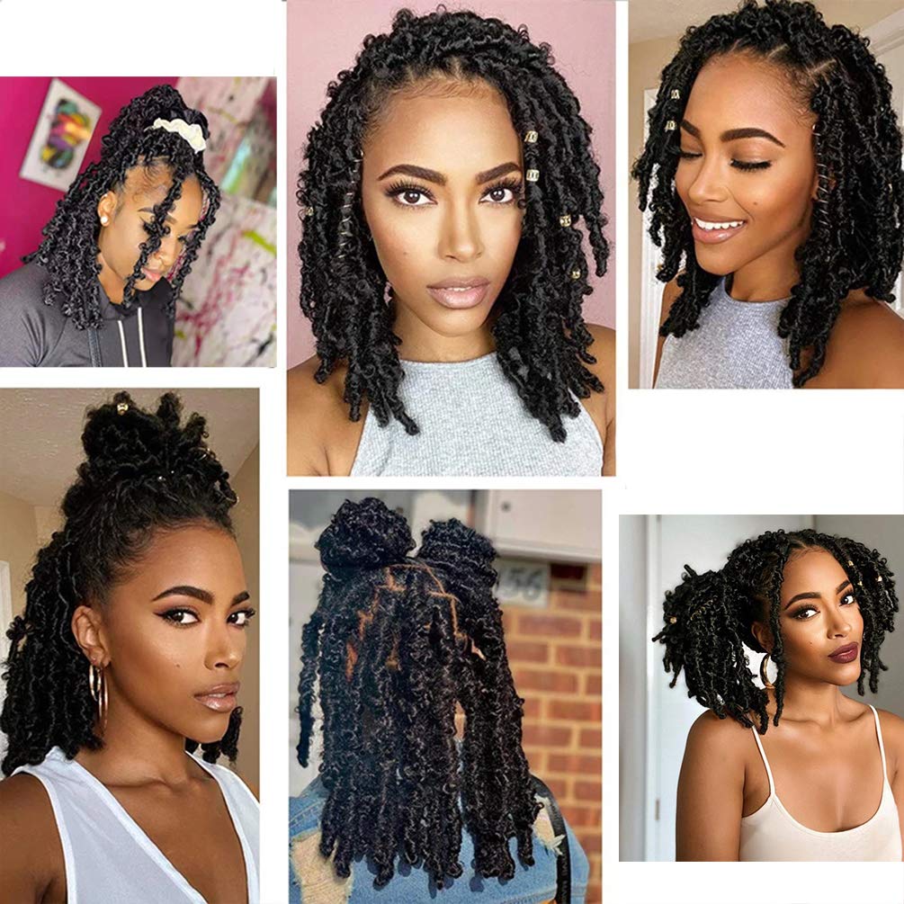 Buy Butterfly Locs Crochet Hair 12inch 3 Packs Distressed Butterfly