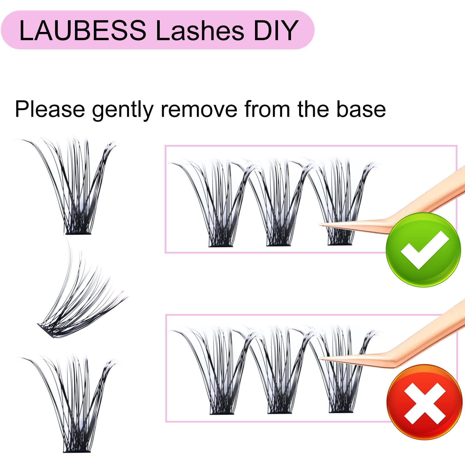 LAUBESS Lash Clusters 240 pcs Individual Lashes False Eyelashes DIY Lash Extension Kit (20D/40D-0.07D-9-16mm)