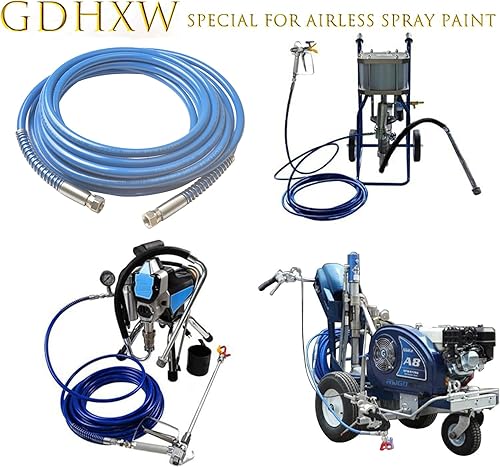 Miniatura 5 de GDHXW Kit de pistola pulverizadora de pintura sin aire G12-PRO con manguera de alta presión de 25 pies para la mayoría de pulverizadores de pintura