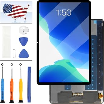 Screen Replacement for Xiaomi Mi Pad 5 Pro 12.4" LCD Screen for Xiaomi Pad 5 Pro 12.4inch LCD Display Touch Screen Digitizer Assembly Repair Kit with ToolsBlack