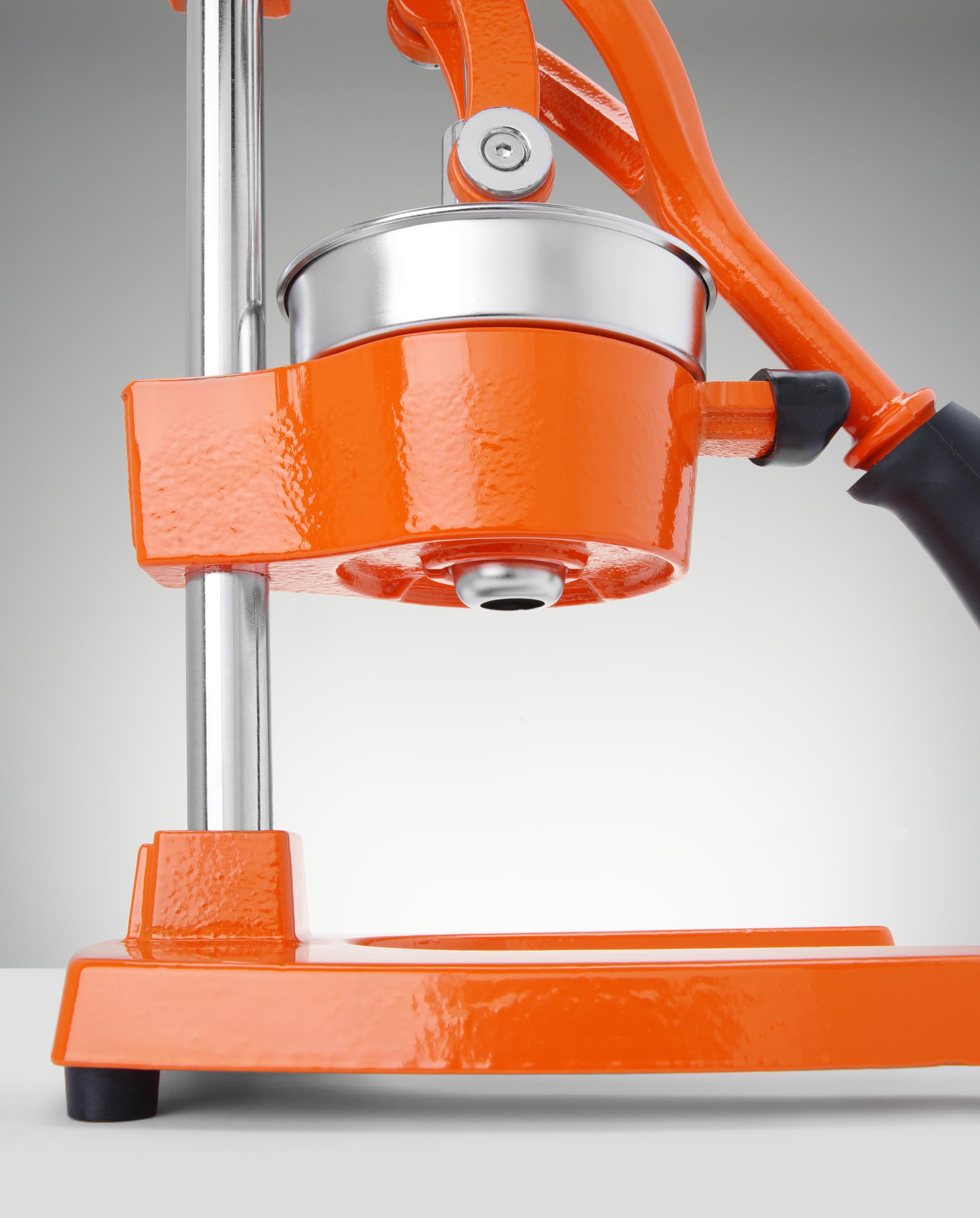 HENDI Presse-agrumes Manuel à Levier, BarUp, Corps en Fonte, Éléments Amovibles Compatibles Lave-Vaisselle, 225x180x(H)510mm, Orange