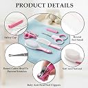 SYGA 6 Pcs Health Care Kit for Newborn Baby Kids Nail Hair Grooming Brush - Pink gallery image