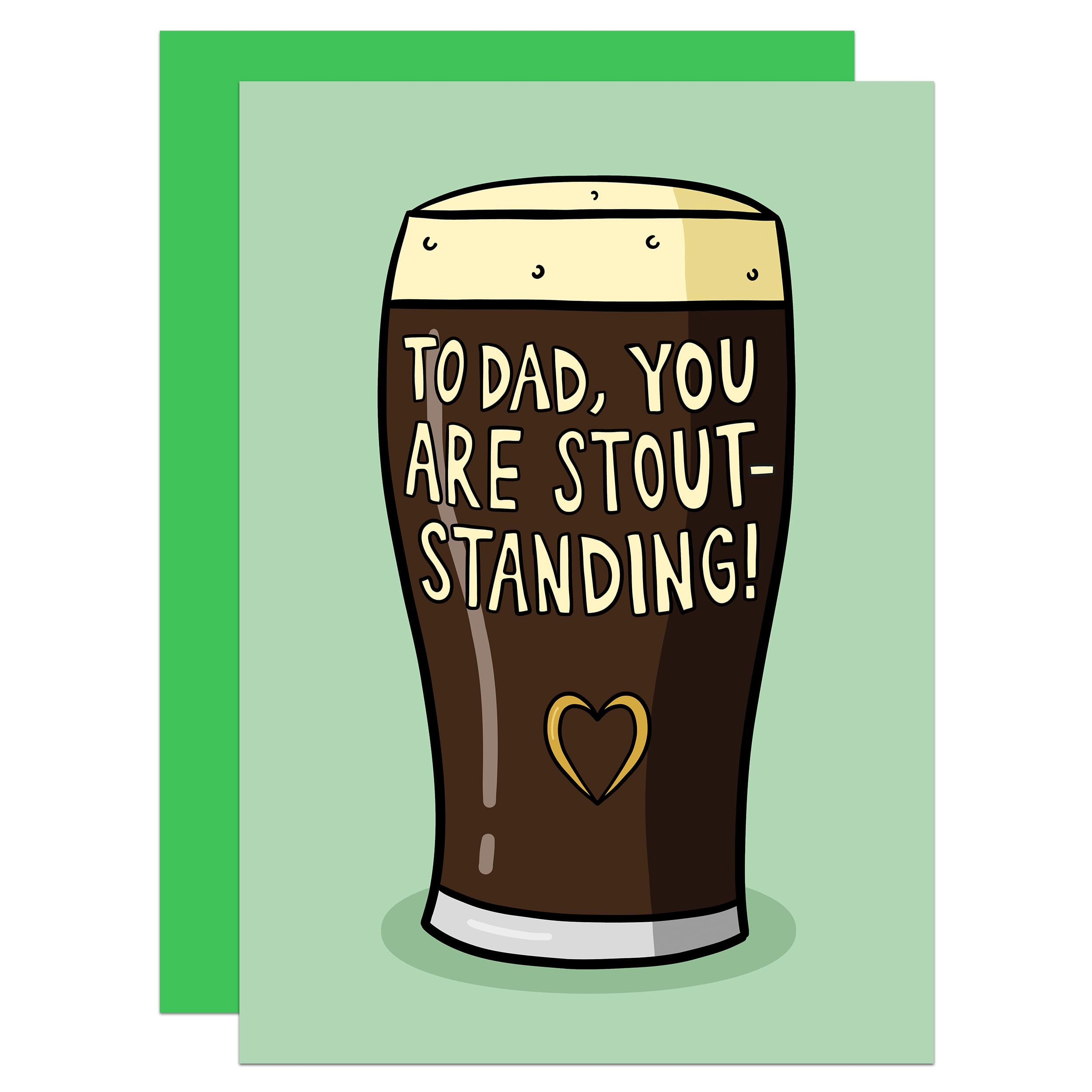 Guinness Fathers Day Card, St Patricks Day, Irish, Funny Fathers Day, For Dad, For Stepdad, The Best
