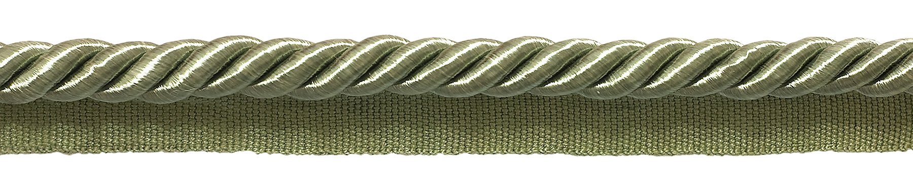 Cordon à lèvre 10mm mercerie passepoil vert sauge ruban ameublement 9.1m