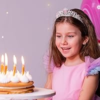Vista 30 de Corona de princesa para mujer, tiaras de reina de cristal para niñas, accesorios para el cabello de novia, regalos para cumpleaños, boda