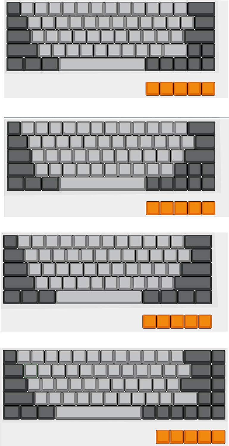 YMDK DSA Profile Blank 61 64 68 ANSI Keyset Thick PBT Keycap Set for Cherry MX Mechanical Keyboard GH60 XD64 GK64 Tada68 (Only Keycap)