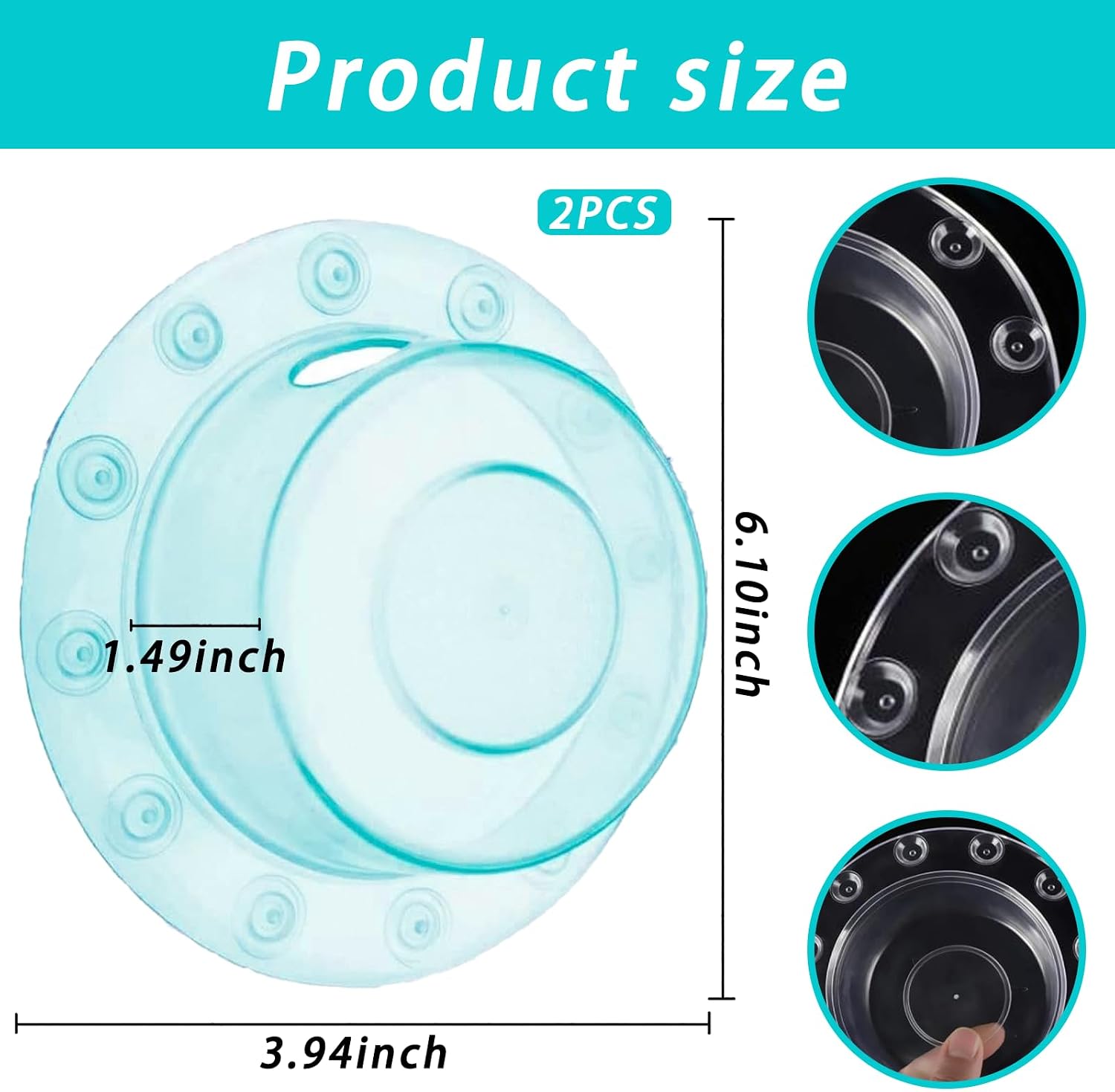 2 Pieces 6.1 inch Bath tub Plug, Transparent Green PVC Bath Overflow Drain Cover Plug, Suitable for Bath tub Drain Hole, deep Water Bath tub