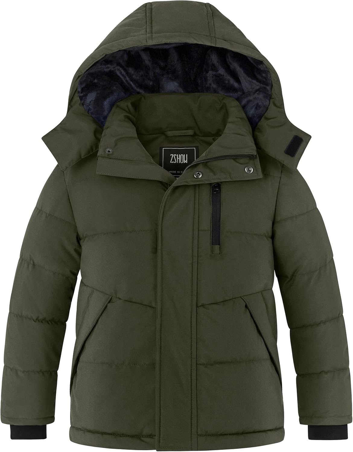 ZSHOW Boy's Warm Winter Coat Soft Fleece Jacket Waterproof Snow Coat