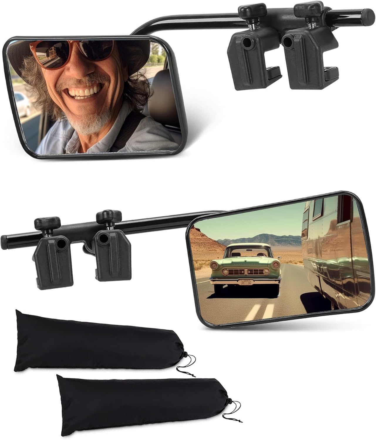 Upgrade Clip on Towing Mirrors, Caravan Side Mirror
