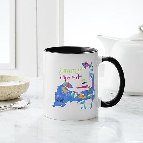 Miniatura 4 de CafePress Cute Cape Cod Map Mug 11 oz (325 ml) Ceramic Coffee Mug