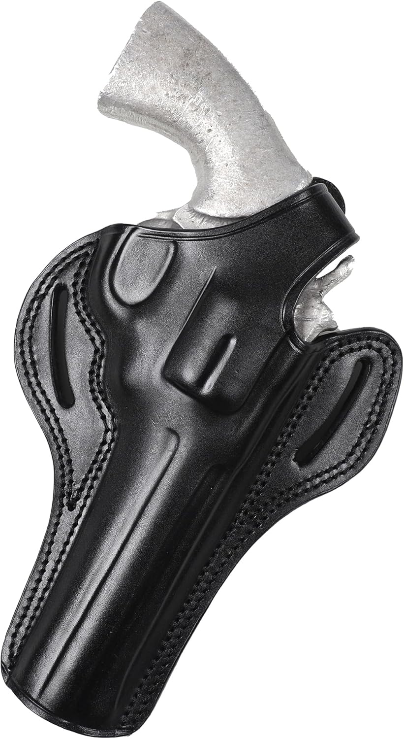 Pusat Holster Premium Leather Thumb Break Belt Holster 6 inch for Revolver Colt Python, Colt King Cobra, Colt Trooper MK III, Colt Diamondback Left Hand