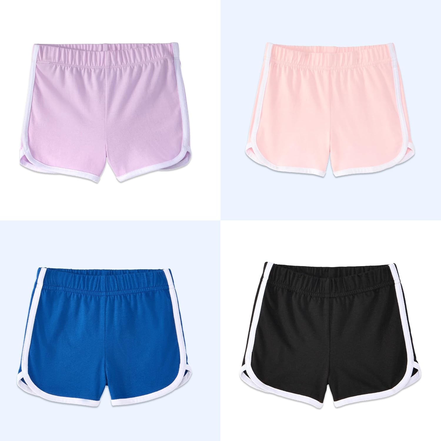 Garanimals Baby & Toddler Girl Dolphin Shorts, Size 0-6T, 4 Pack Set