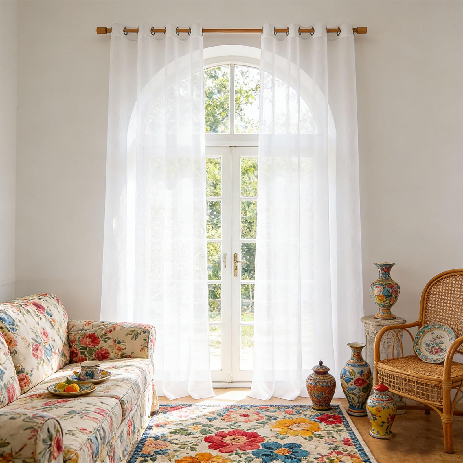 Cortinas lino salon modernas para crear un ambiente relajante y acogedor en el dormitorio