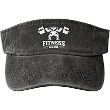 Gorilla Fitness Weightlifting Home Gym Sun Visor Hat for Men & Women Adjustable Open Top Cap