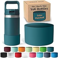 Vista 1 de Jmoe USA Bota de silicona para botella Yeti Rambler Jr de 12 y 18 onzas, funda de 0.079 in, funda antideslizante, protector para la parte inferior