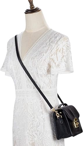 Miniatura 2 de Allzedream - Correa ajustable de cuero genuino para bolso, correa de repuesto de 0.48 pulgadas de ancho