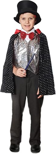 Marvin's Magic - Disfraz de mago - Disfraz y accesorios mágicos - Varita mágica - Sombrero mágico - Juego de roles - Libro para colorear - Chaleco y