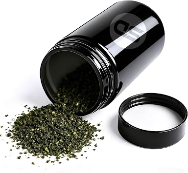 Smell Proof Jar with Airtight Lid UV Protection Glass Container Keeps Coffee, Herbs & Teas Fresh, Portable Airtight Jar with Labels & Resealable Bag for Travel & Kitchen Storage
