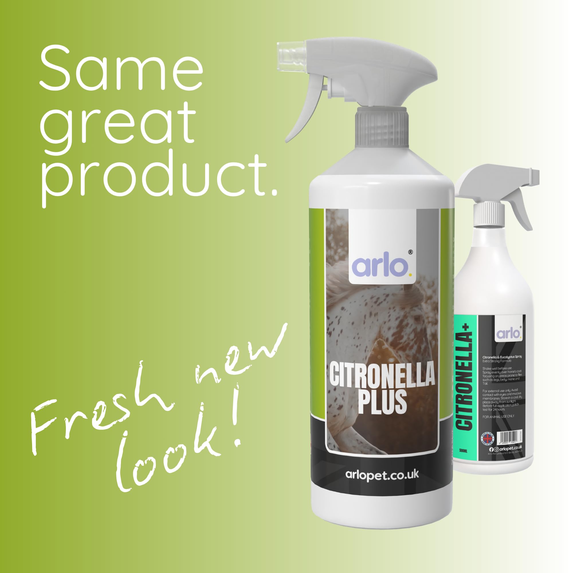 Citronella+ Fly Spray for Horses 500ml – Powerful Insect Protection | Long-Lasting Coat Spray for Horses & Ponies | Fast-Acting & Easy to Use | Summer Horse Care Essential — view 2