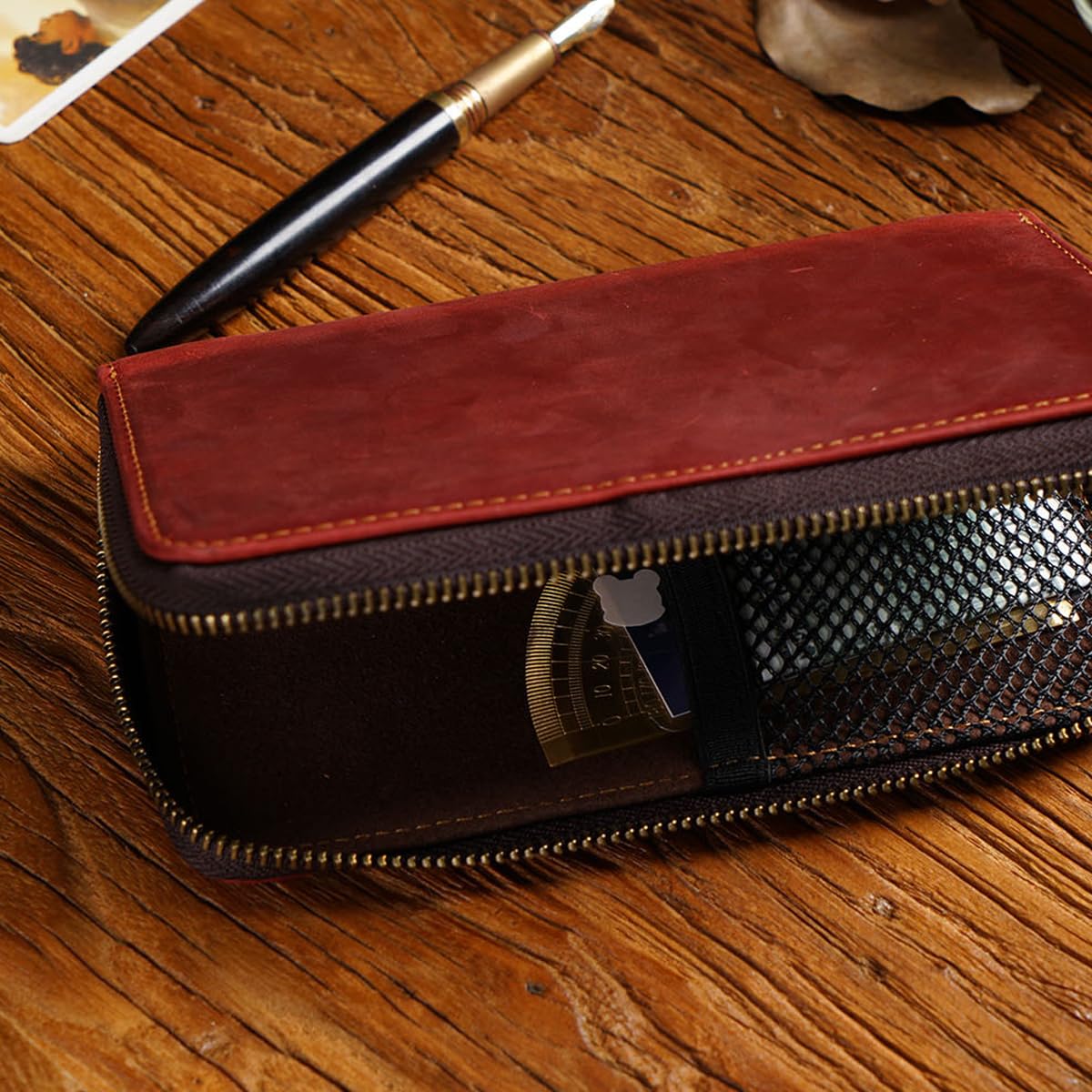 Recife レザー筆箱 ブラウンです 楽天市場】栃木レザー ペンケース 筆箱 筆入れ 日本製 本革100