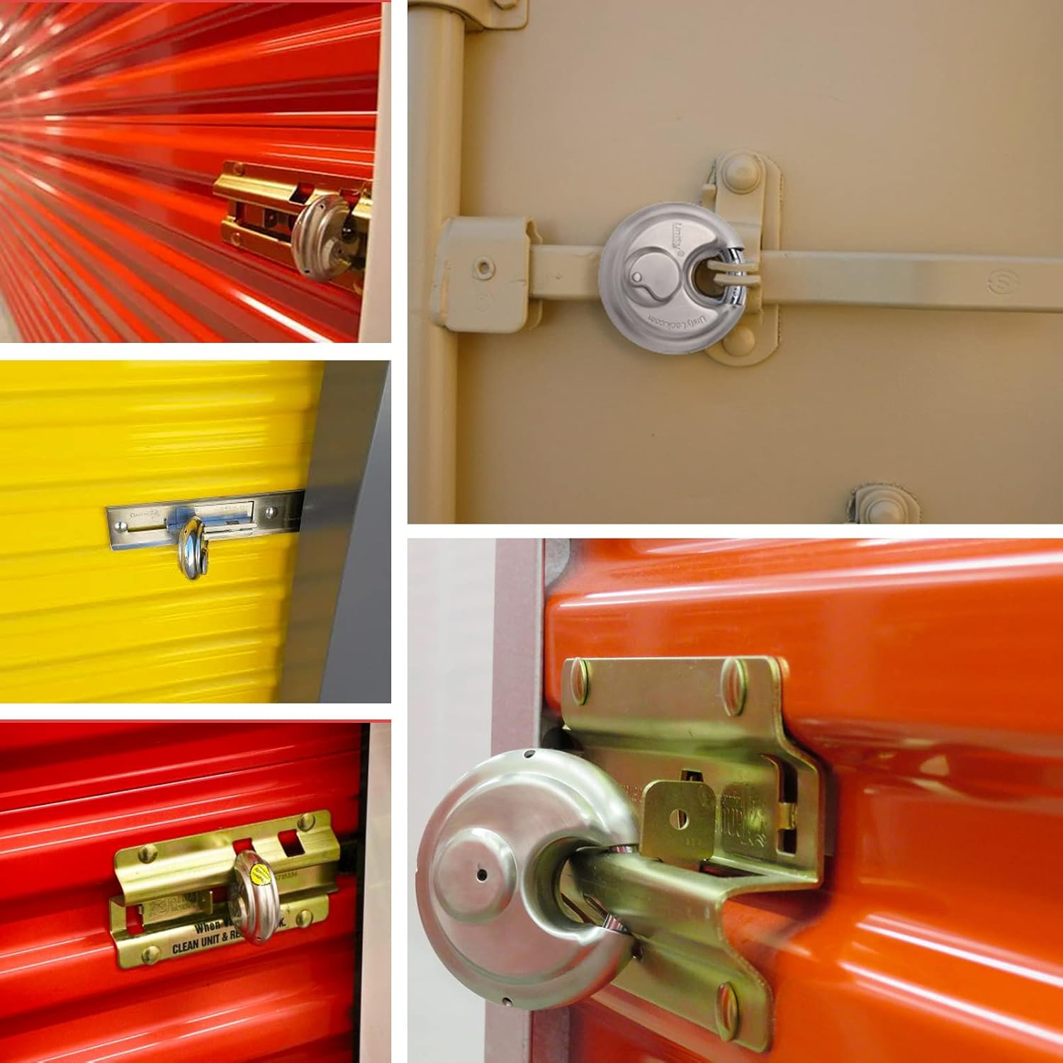 Unity Lock 2 3/4" 70mm Stainless Steel Discus Lock for Self Storage Unit Van Trailer Container, Multi Purpose Premium Manager Lock Same Keyed Alike (5) : Automotive