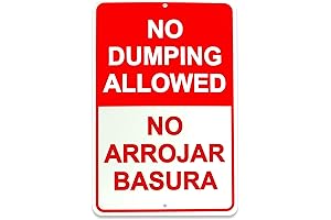 Bright and Durable No Dumping Sign for Clear Boundaries