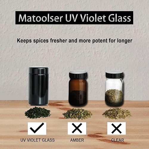 Miniatura 6 de Tarro hermético de cristal negro del envase del almacenamiento 6.8 fl oz con la protección ULTRAVIOLETA para el café de