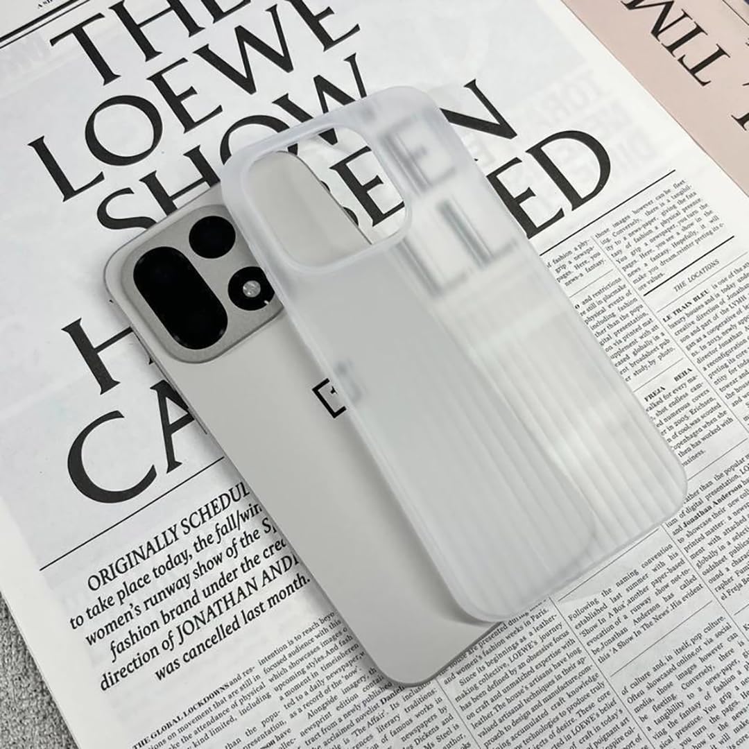 Compatible with Oneplus 15 back Case cover,Ultra light, Frosted transparent back panel, Vertical wave pattern style, Anti fingerprint, Anti drop, Thin, Original color,Transparent Black 2026 - view 3