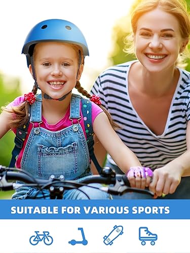 Miniatura 10 de Casco para niños de 3 a 8 años, casco de bicicleta ajustable para niños y niñas, casco de bicicleta para patineta, casco multideportivo de