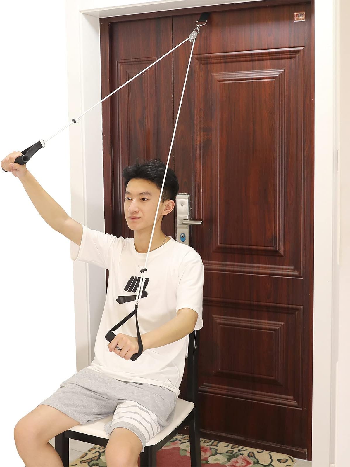 Fanwer Shoulder Pulley, Over The Door Pulley System for Shoulder Rehab, Shoulder Exercise Pulley for Physical Therapy, Assisting Rotator Cuff Recovery, Increase Flexibility Stretching, Range of Motio