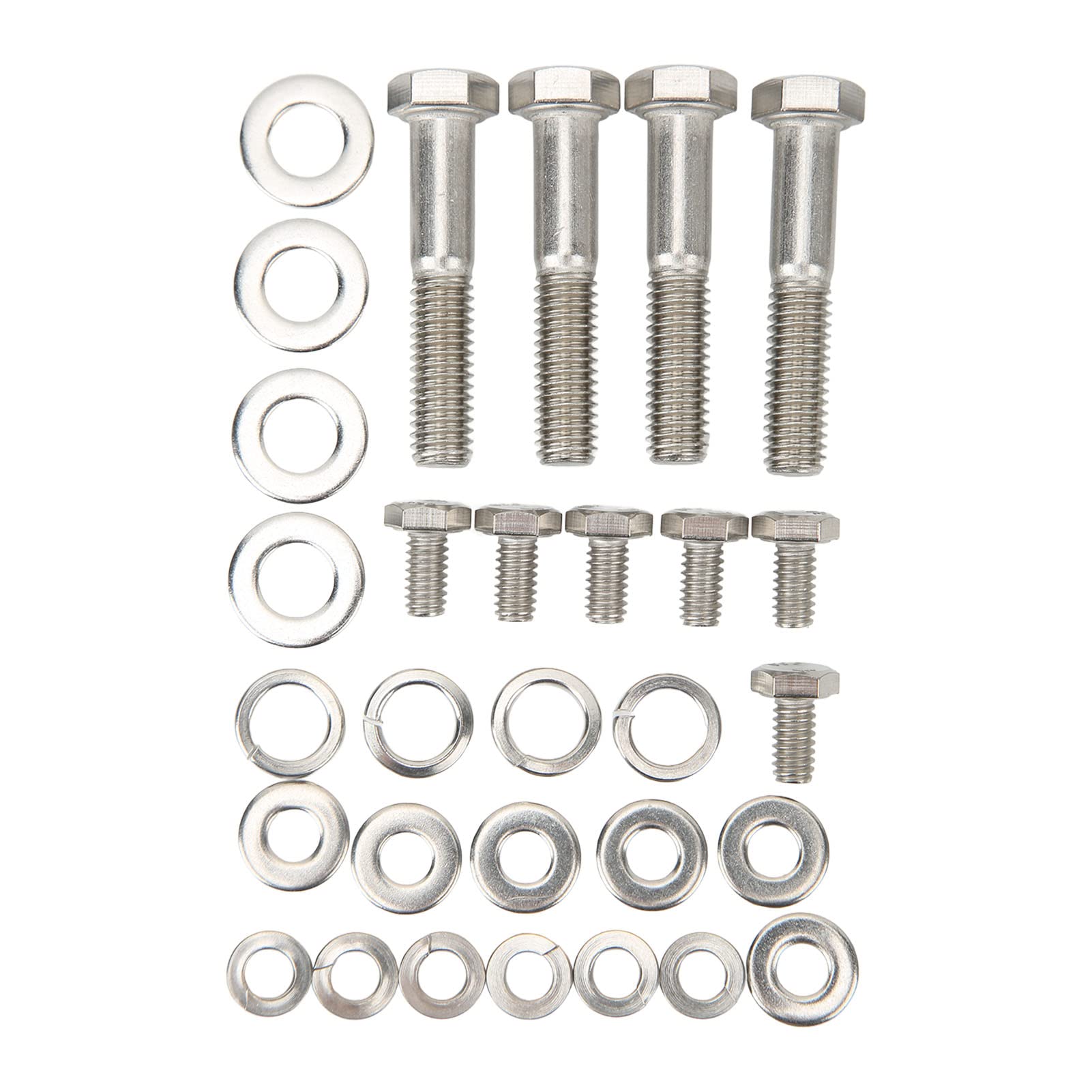 Kit di bulloni esagonali per motore in acciaio inossidabile da 211 pezzi per Small Block 265 283 305 327 350 400, bulloni ad alta resistenza e antiruggine con rondelle e dadi per