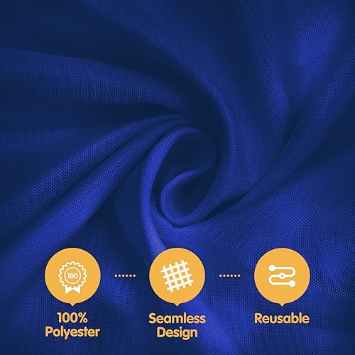 Miniatura 2 de BRILLMAX 6 Pack de Manteles Azul Marino para Mesas Rectangulares de 8 Pies 90 x 156 Pulgadas - 8 pies Mantel Rectangular a Granel de Lino y