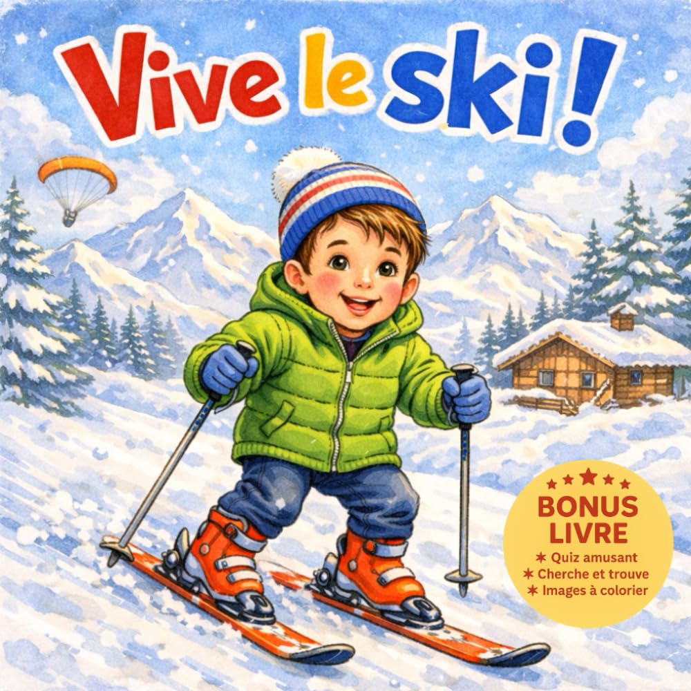 Vive le ski !: Une histoire illustrée à la montagne pour apprendre à oser, tomber et recommencer, pas à pas.