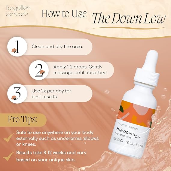 Forgotten Skincare Down Low Inner Thigh Serum For Bikini Line & Dark Spots