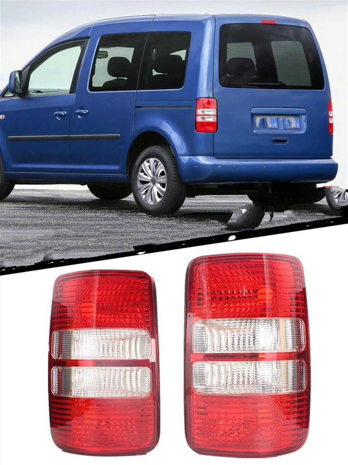 Car Rear Reverse Brake Stop Lamp Fanali Posteriori Indicatore Di Direzione Senza Lampadine Per Caddy Van FWD MK3 2011-2016 fanale(Left)