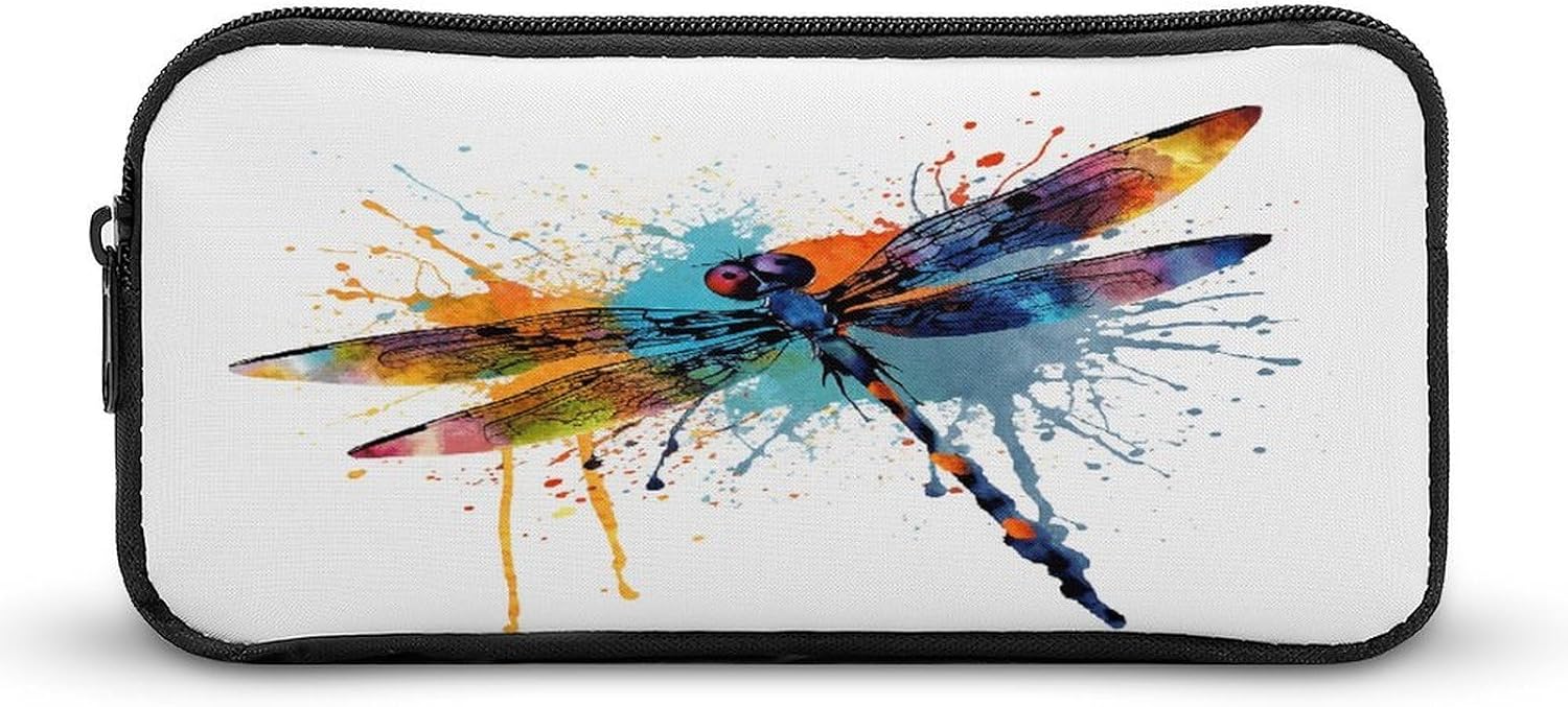 Paint Splash Dragonfly Makeup Bag Toiletry Bag Cosmetic Bag