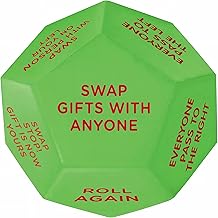Santa Swap Gift Exchange Dice Oversized,Christmas Party Gift Exchange Dice Game,Gift Swap Dice Large (Red Text)