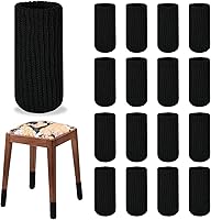 Vista 15 de 16 piezas calcetines para patas de muebles - Protectores de piso de punto elástico de alta elasticidad para patas de silla, juego de fundas gruesas