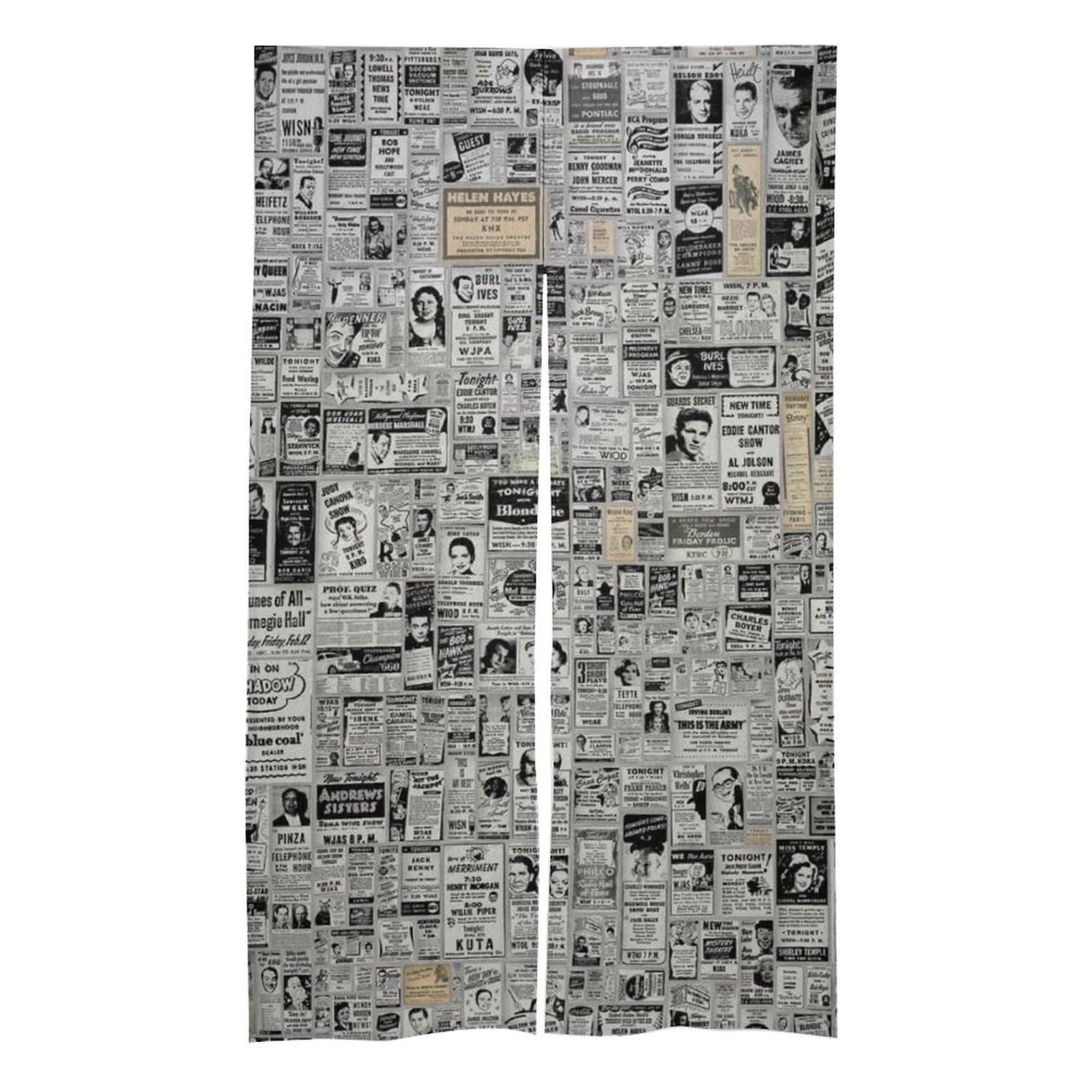 Rideau aspect lin haute définition style japonais Noren thermique pour décoration d'intérieur