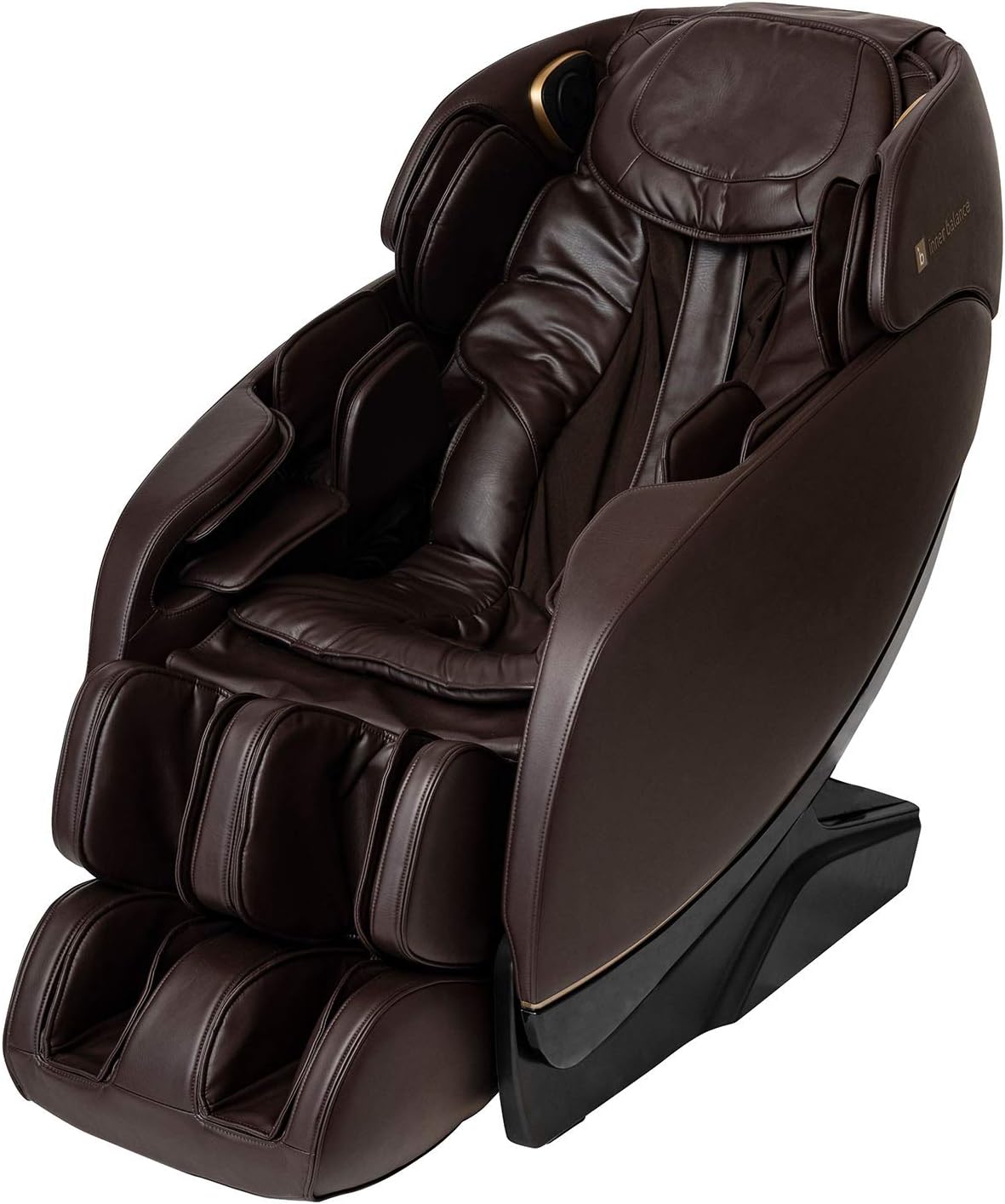 Inner Balance Jin 2.0 - Deluxe Heated SL Track Zero Gravity Massage Chair | Full Body Compression | Lumbar Heat Therapy | 6 Auto-Courses | Bluetooth Speaker (Espresso)
