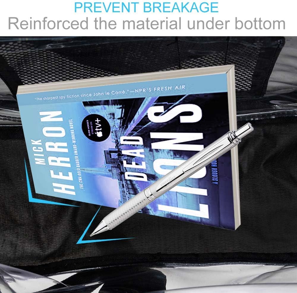 3PSC Clear Backpack, Heavy Duty Transparent Bookbag for Girls Women, Stadium Approved See Through Backpack Set (Black Sequins) - Image 7